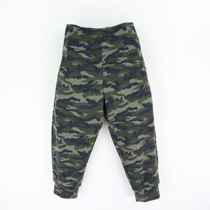 Carulo Capri Jogger Pants Womens Size S Green Camouflage‎ Stretch Waist Pockets